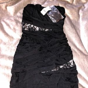 Brand New Express black strapless dress with tags